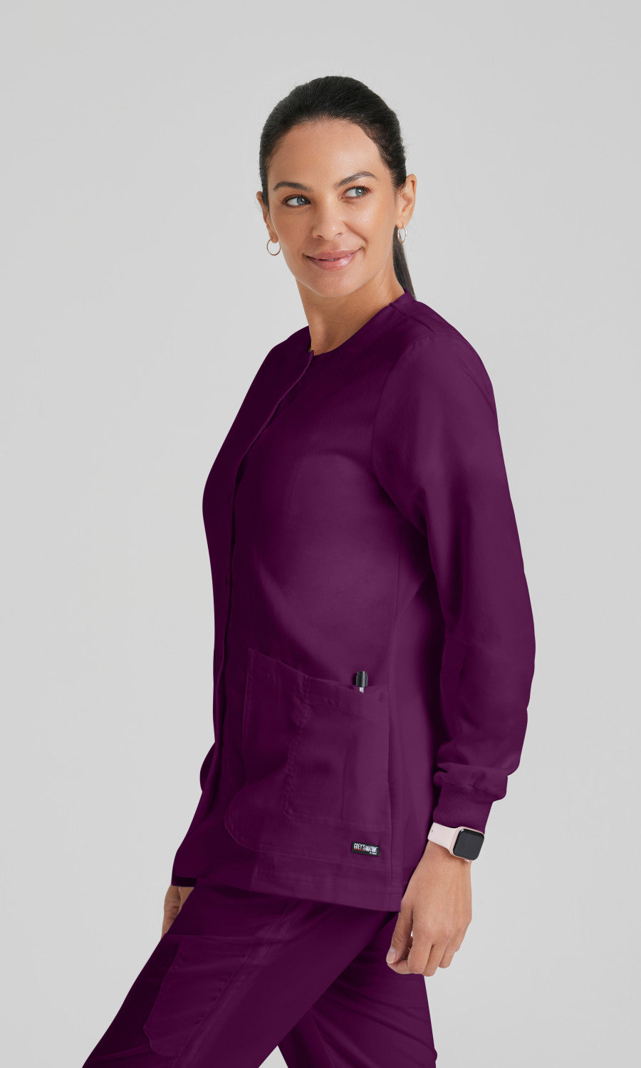 Grey's Anatomy 4450 Jamie Scrub Jacket Wine