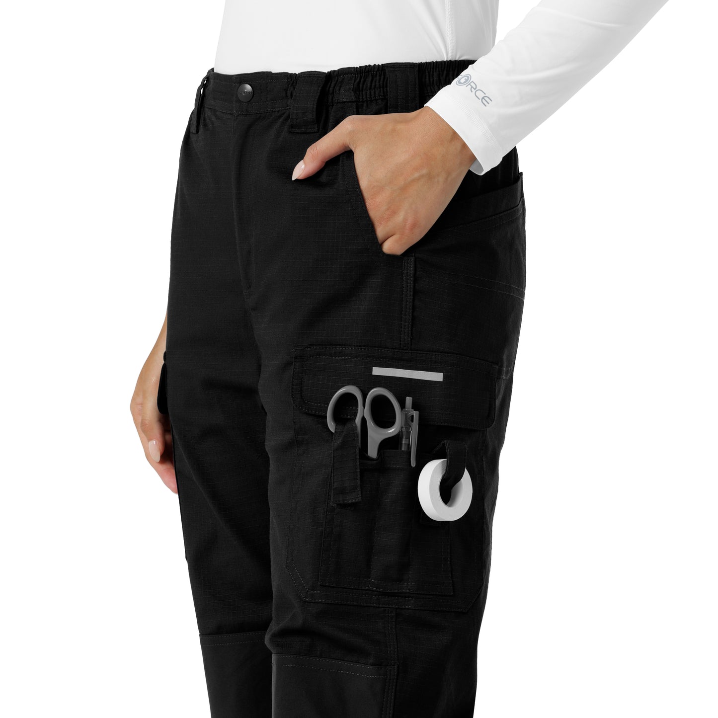 Rugged Flex C52418 Women's Ripstop Cargo Pants Black