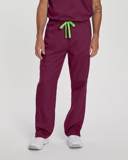 ProFlex 2104 Unisex Cargo Scrub Pants Wine Image