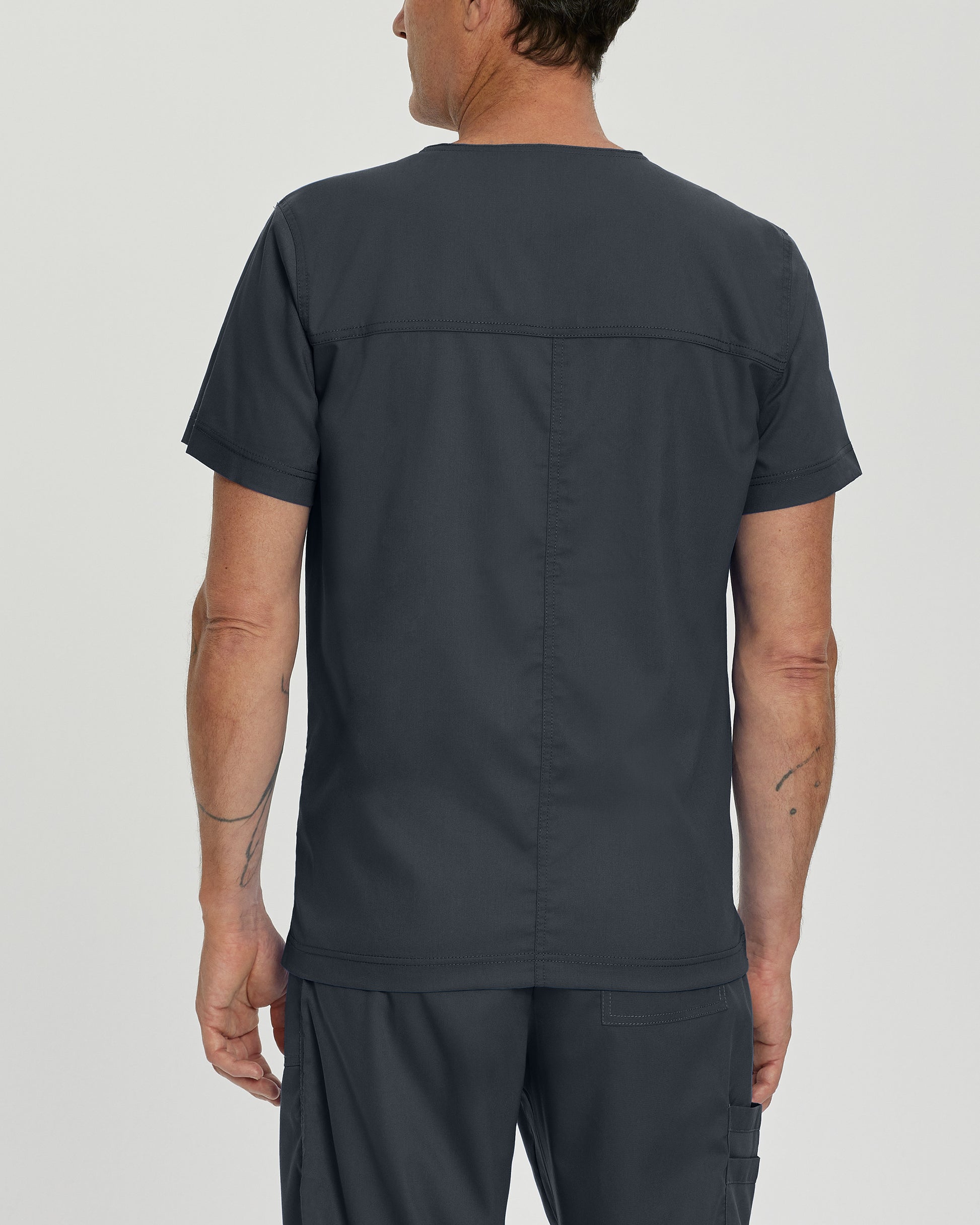 ProFlex 4253 Men's 4 Pocket V Neck Scrub Top Graphite Image