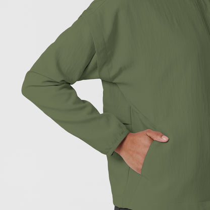 Layers 8014 BreezeBreaker Scrub Jacket Olive Model Image Alternate | Wink