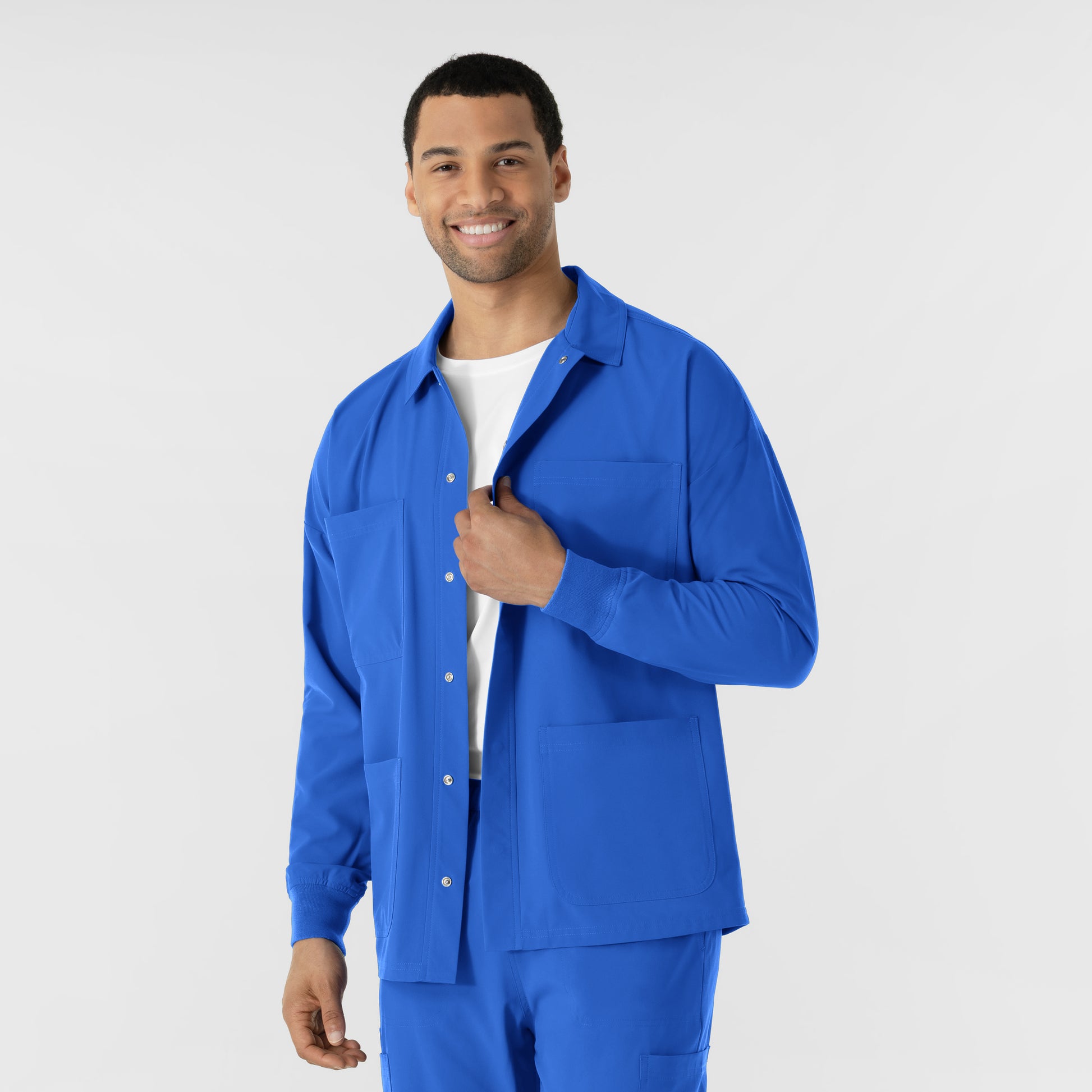 NURTUR 8380 Men’s Scrub Shirt Jacket Royal