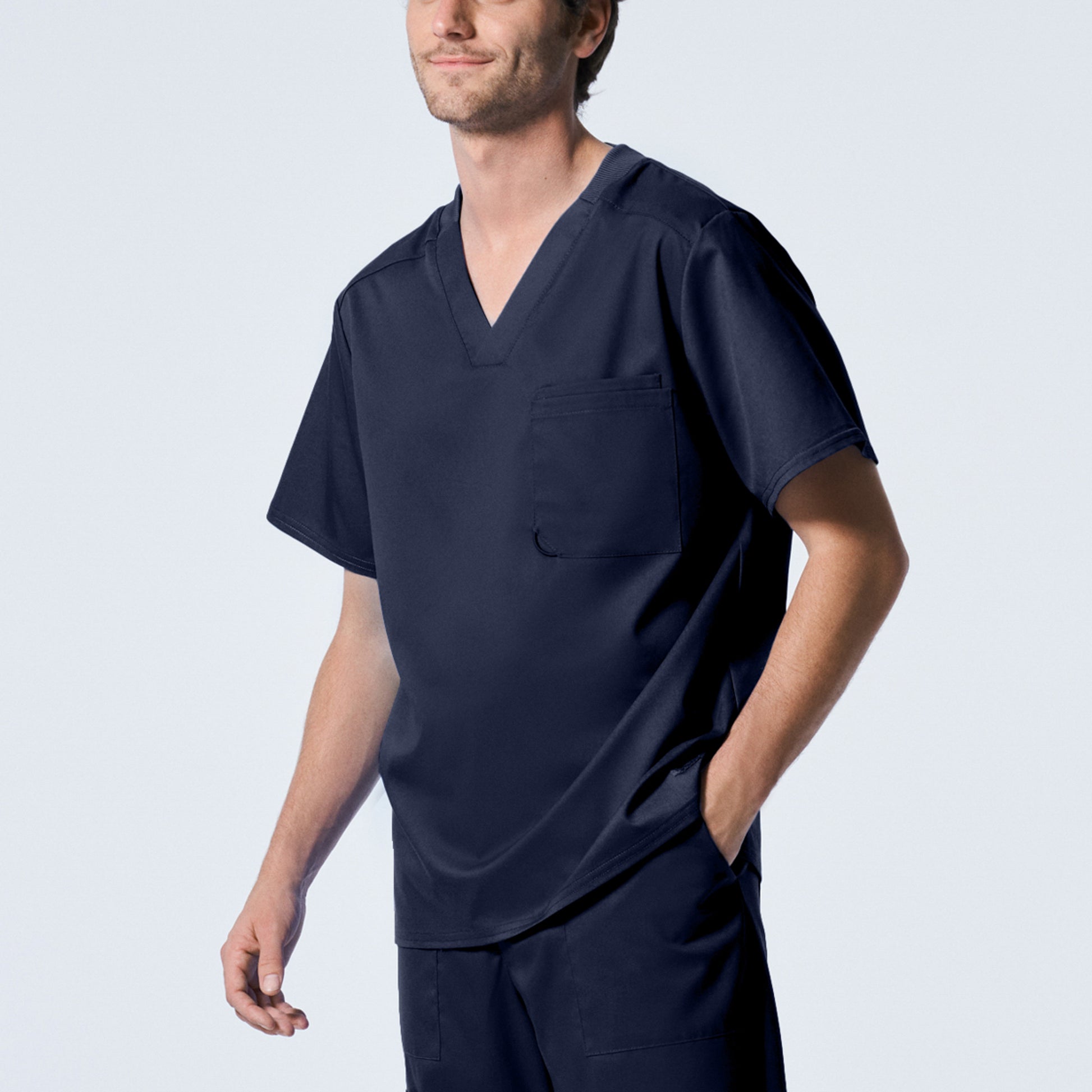 ProFlex LT108 Men's 2 Pocket V Neck Scrub Top True Navy Image