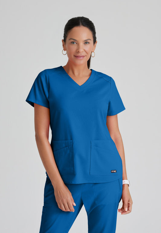 Greys Anatomy Stretch GRST011 Emma Scrub Top New Royal