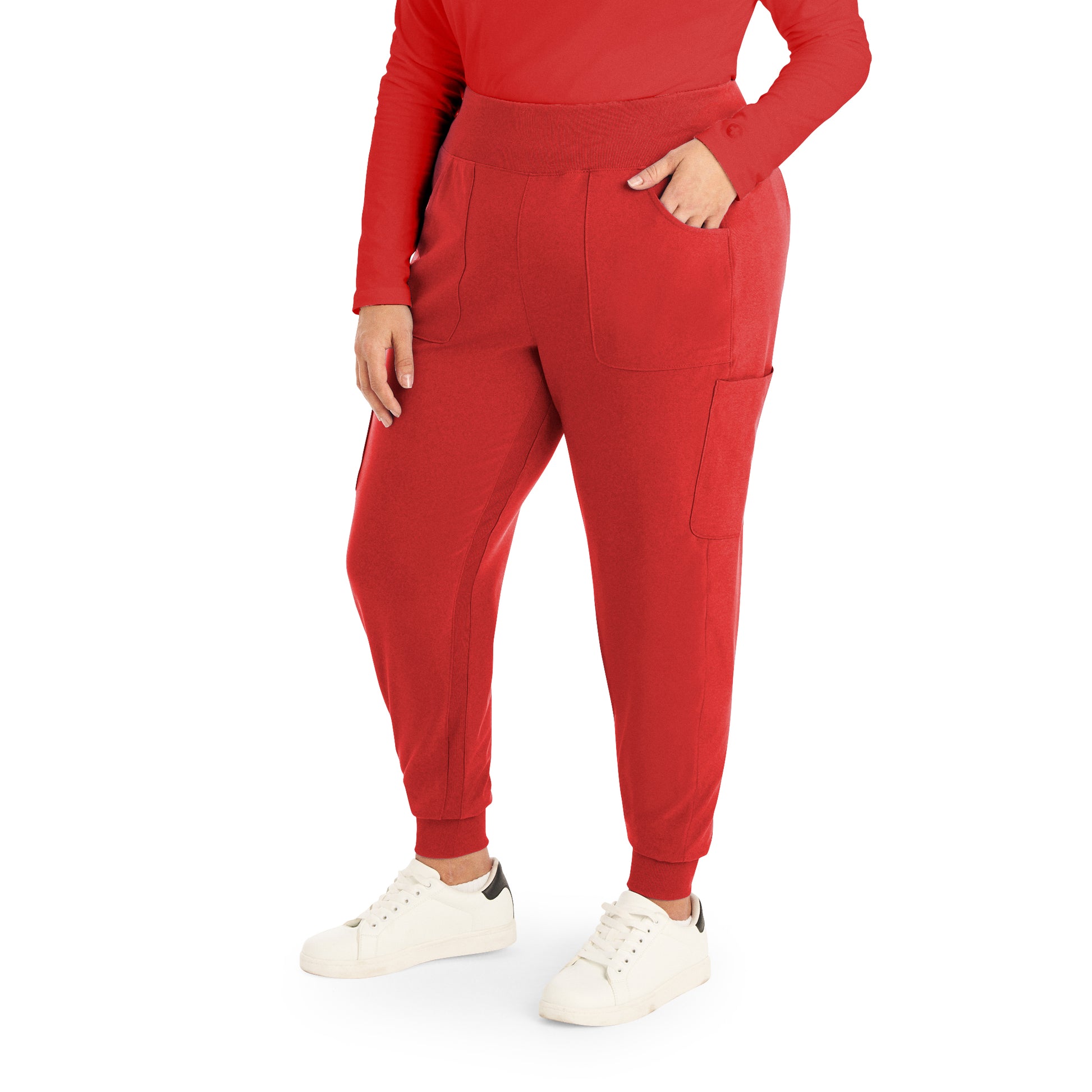 Forward LB401 Women's Jogger Scrub Pants Red Image