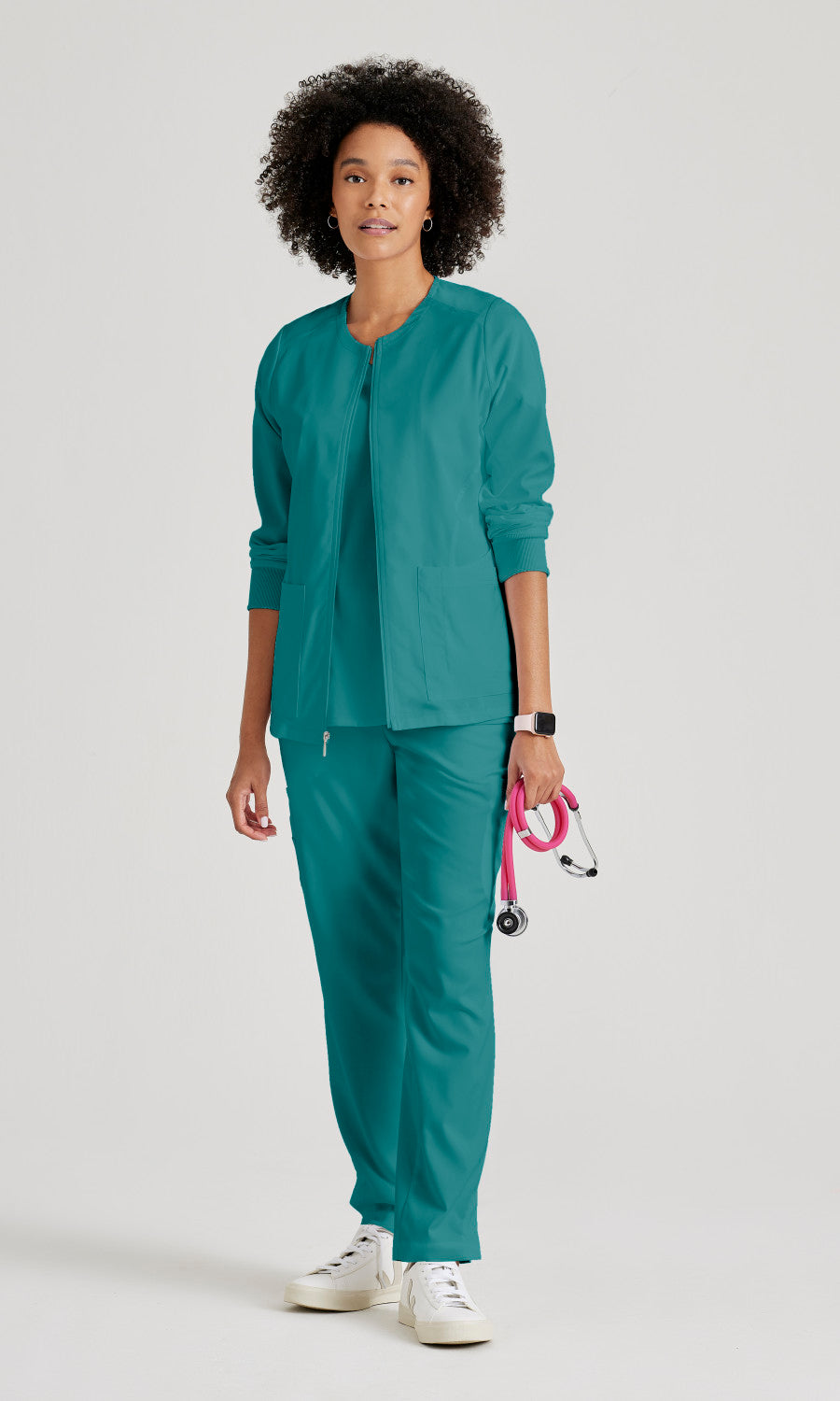 Grey's Anatomy Stretch GRSW873 Gianna Warmup Teal