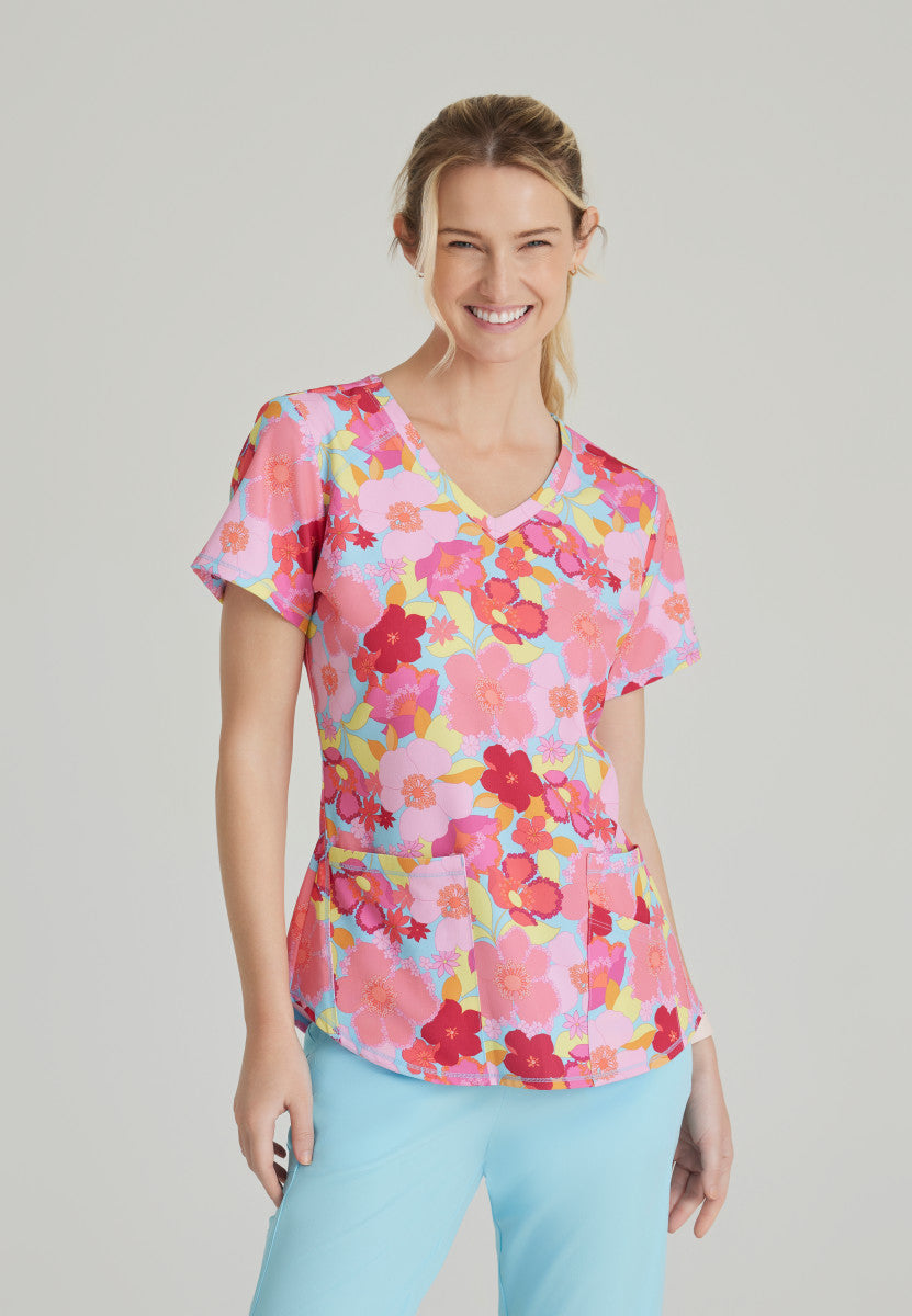 Skechers SKT021 Essence Scrub Top Blissful Blossom