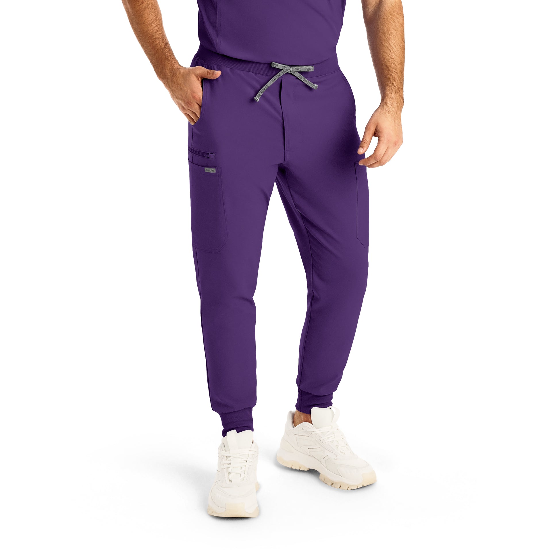 Forward LB409 Men's Jogger Scrub Pants Eggplant Image