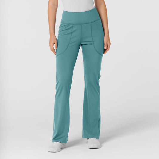 RENEW Knit 5459 Women's Flare Yoga Scrub Pants Vintage Teal