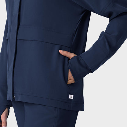 Layers 8132 Germs Happen Packable Scrub Jacket Navy Model Image Alternate | Wink