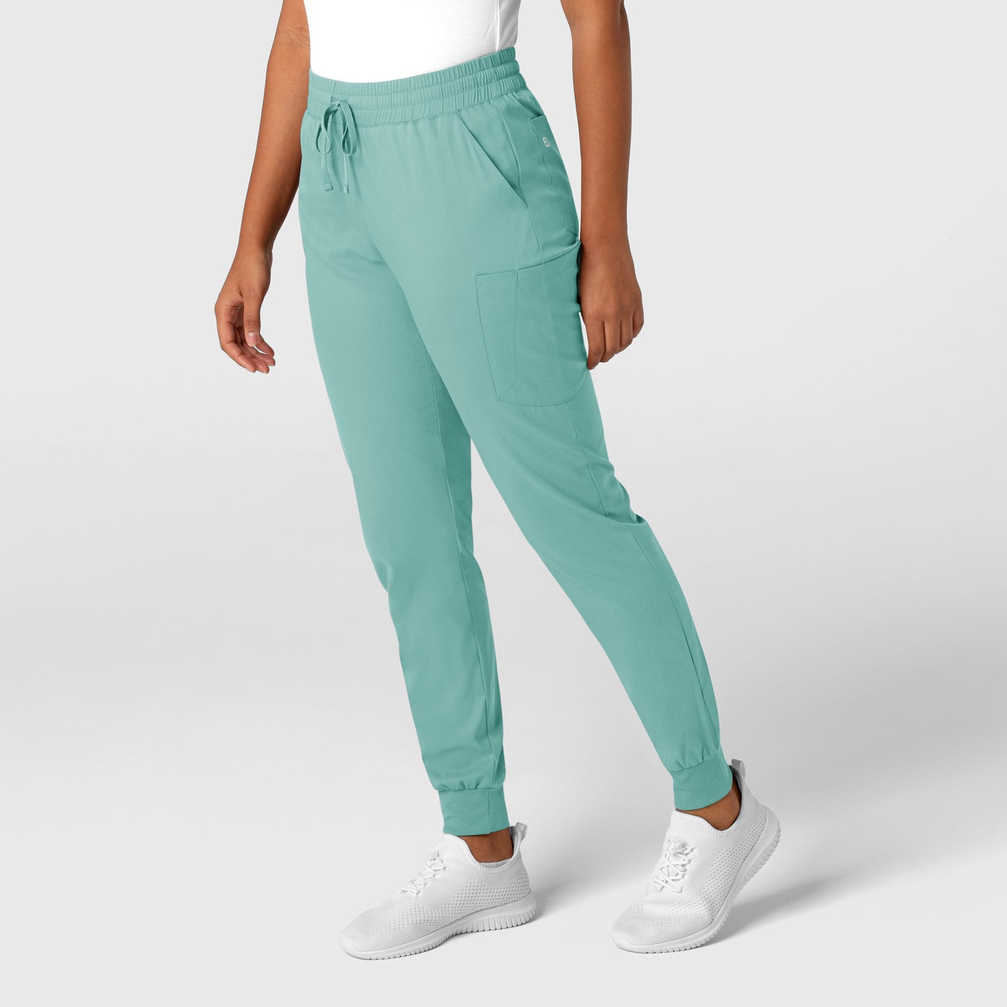 Boundless 5151 Jogger Scrub Pants Turquoise Model Image Right Side | Wink