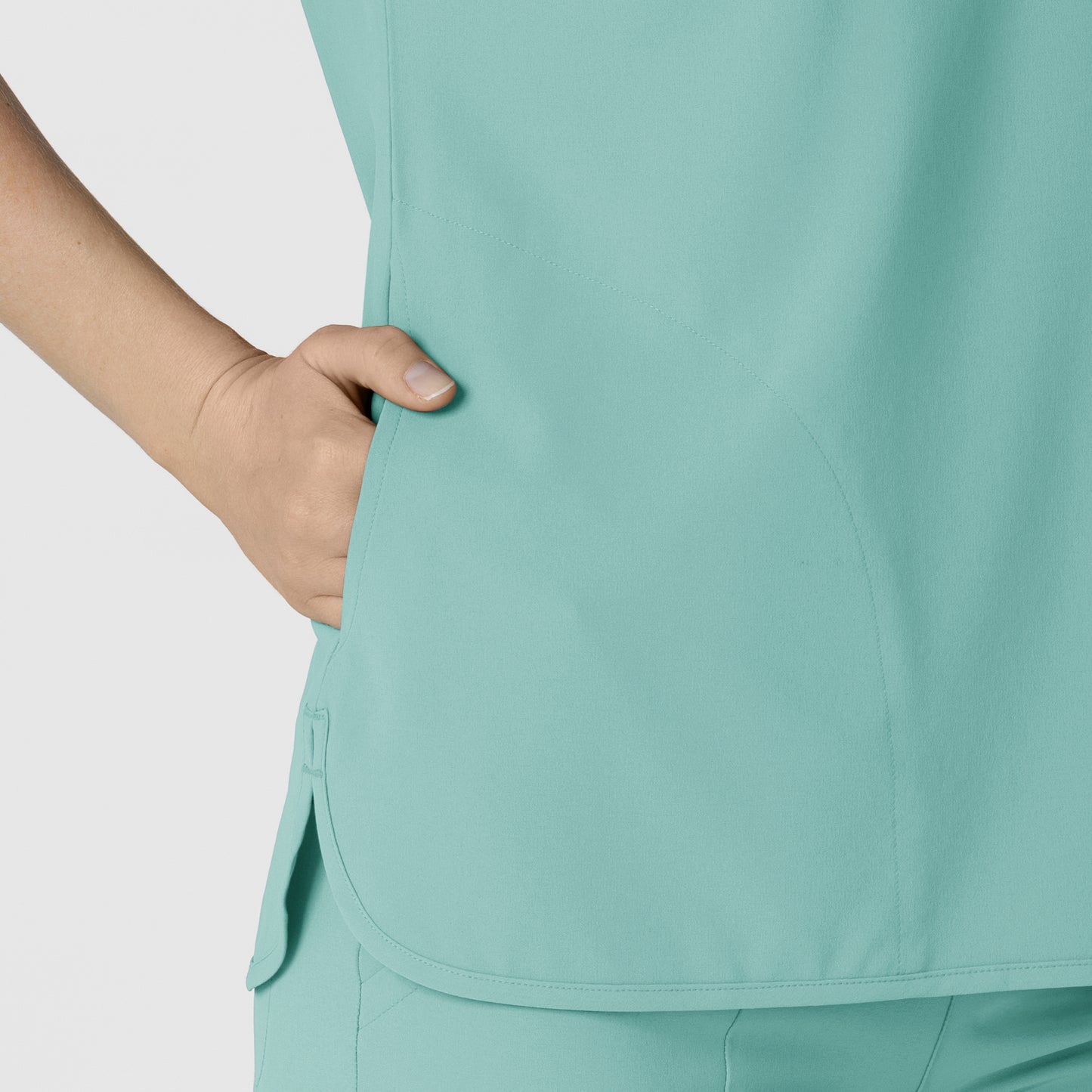 RENEW 6634 Dolman Scrub Top Turquoise Model Image Alternate | Wink