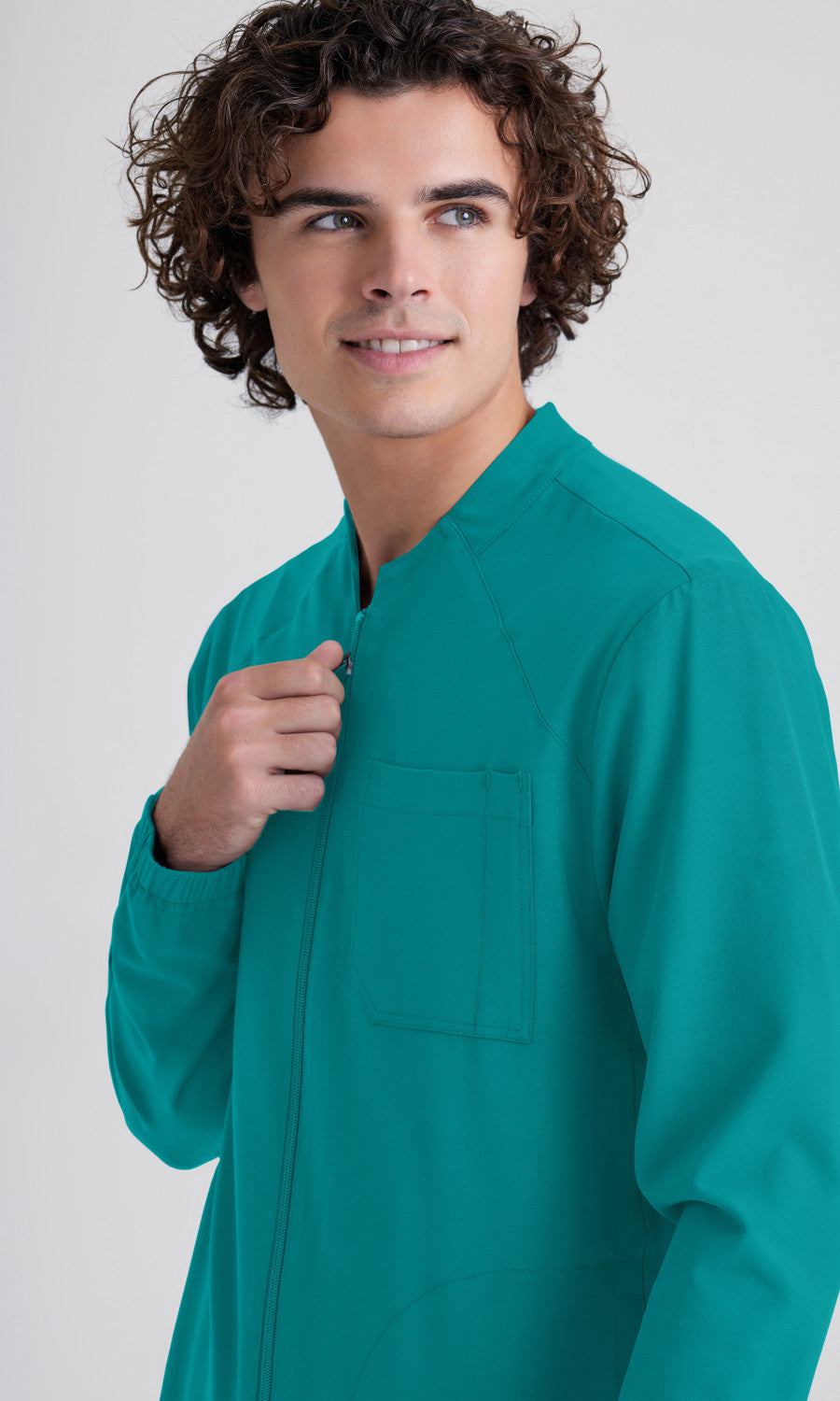 Cleveland Clinic Grey's Anatomy Evolve GSSW887 Cycle Scrub Jacket Teal