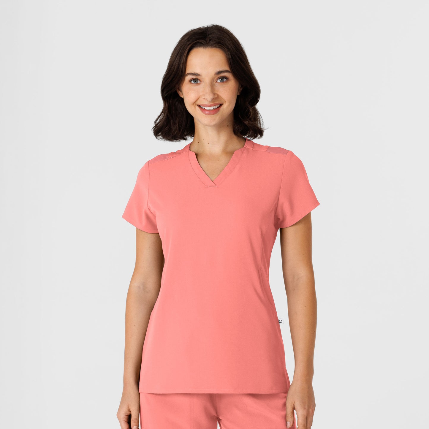 Nova 6432 Women's Flex-n-Reach Shoulder Panel V-Neck Scrub Top Paradise Pink