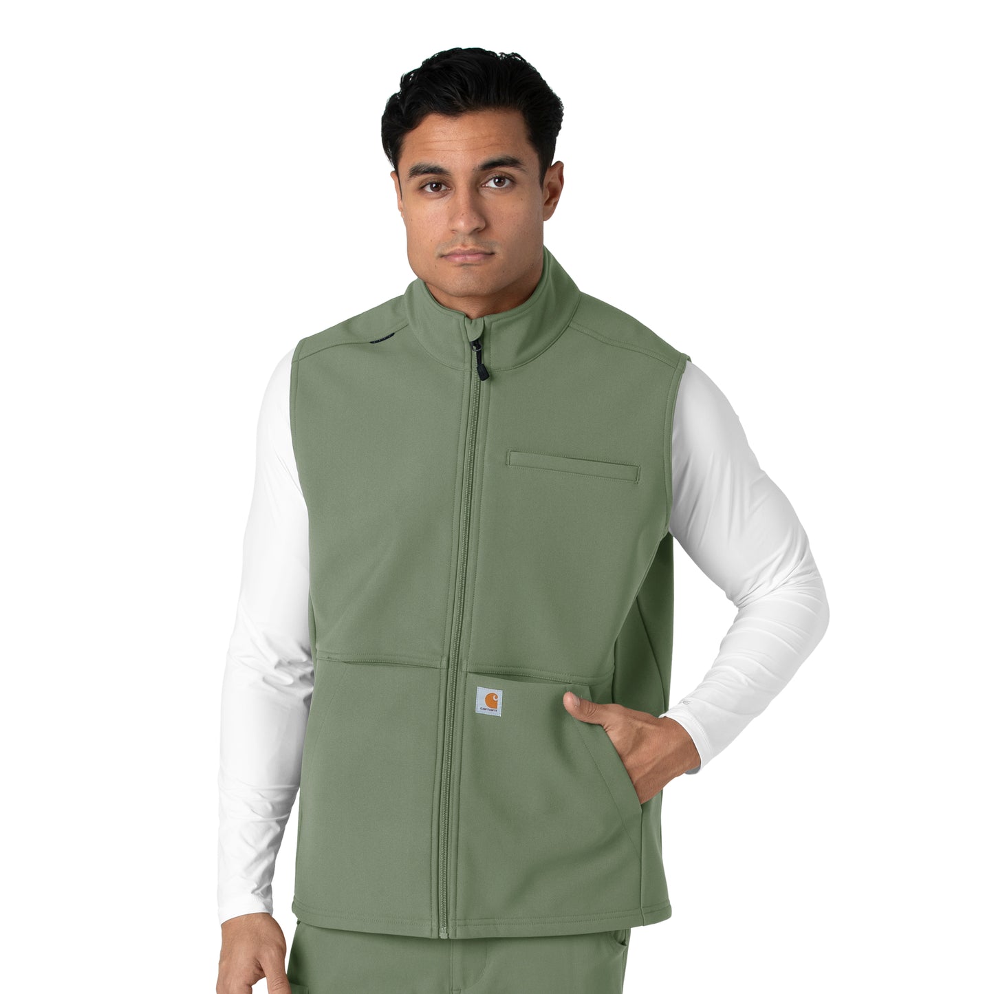 Rugged Flex C82023 Men's Bonded Fleece Vest Olive