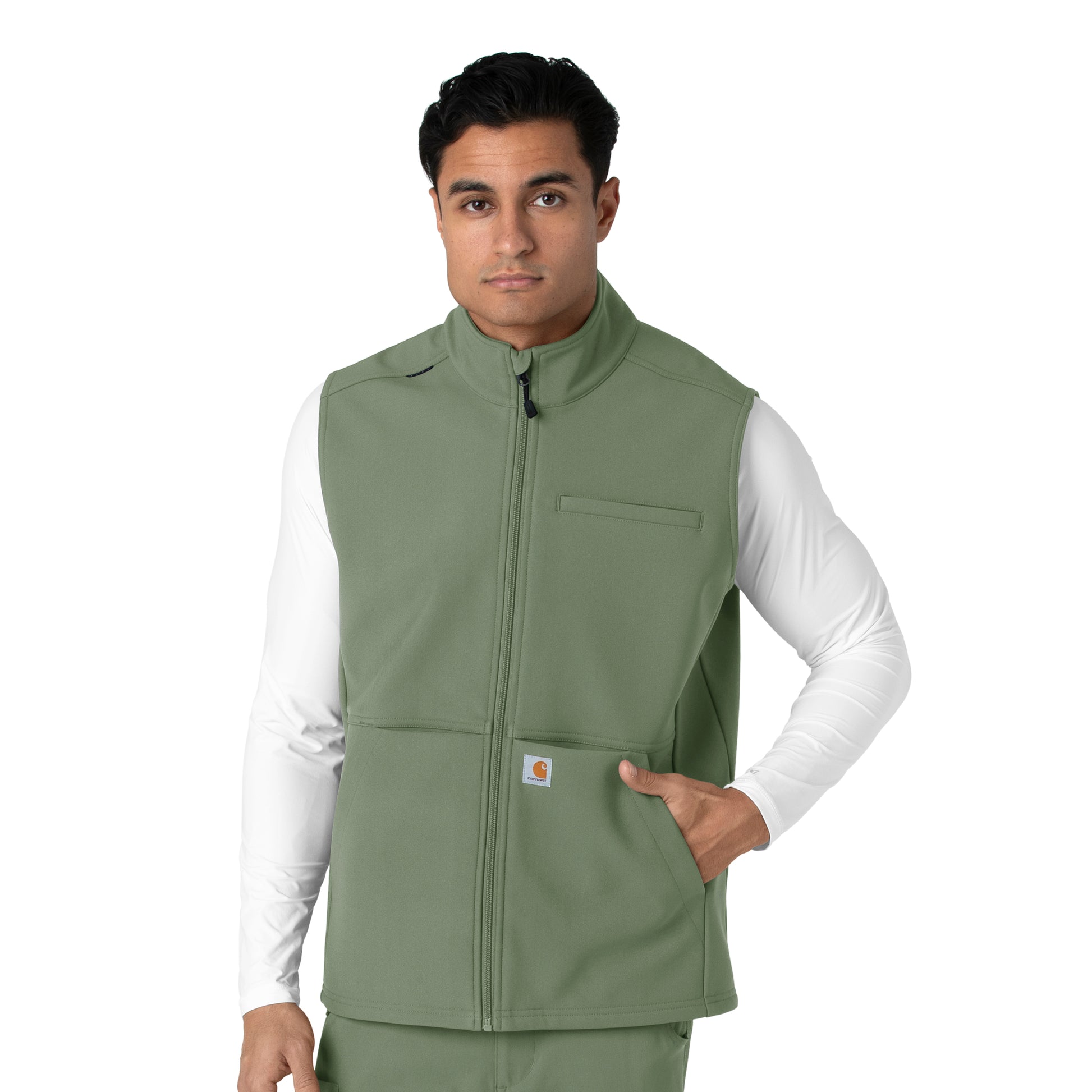 Rugged Flex C82023 Men's Bonded Fleece Vest Olive