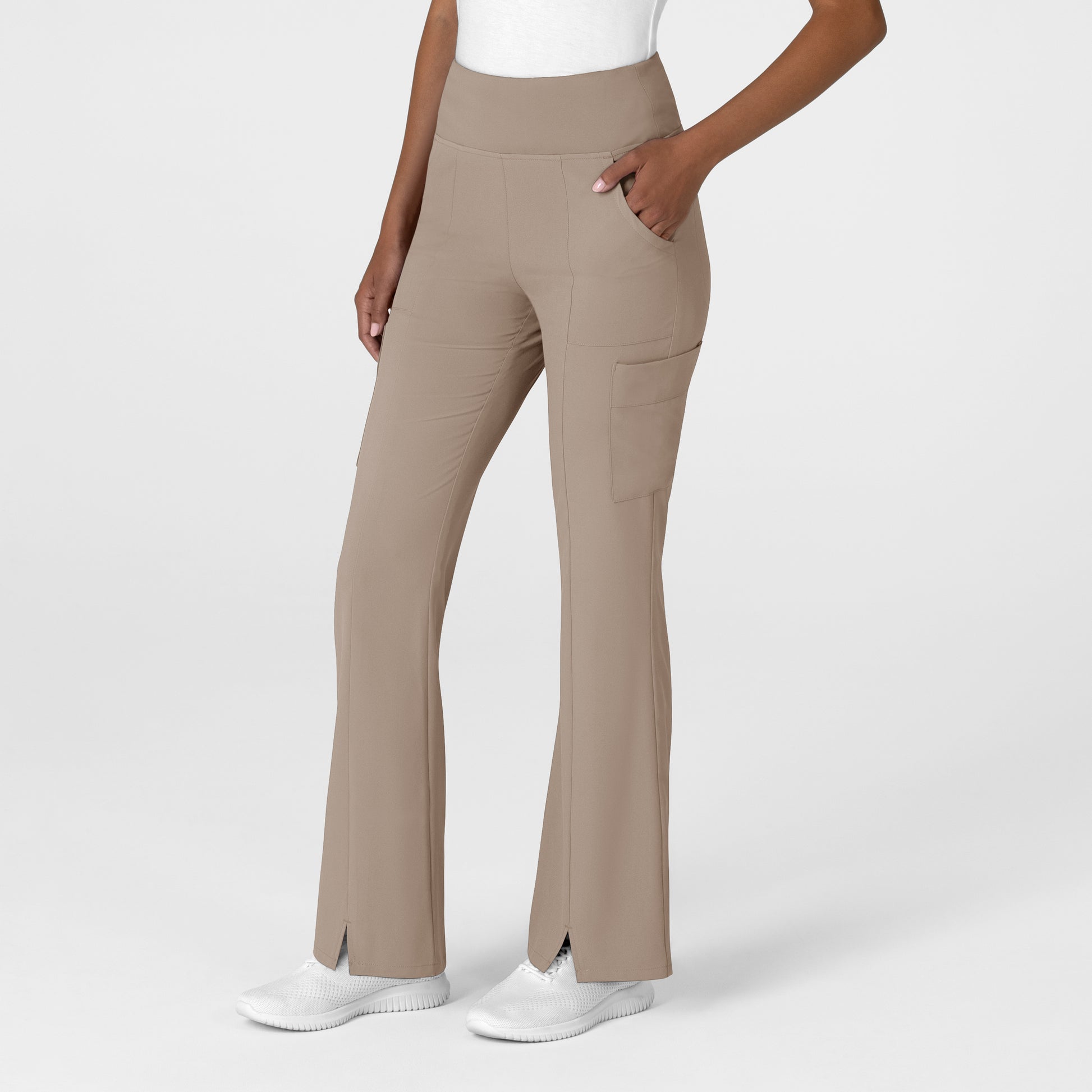 RENEW 5534 Cargo Flare Scrub Pants Haze Model Image Right Side | Wink