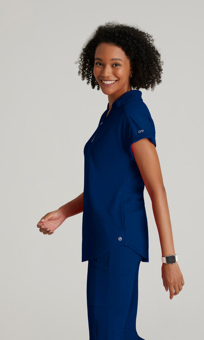 Barco One Performance Knits BOT210 Engage Knit Scrub Top Indigo