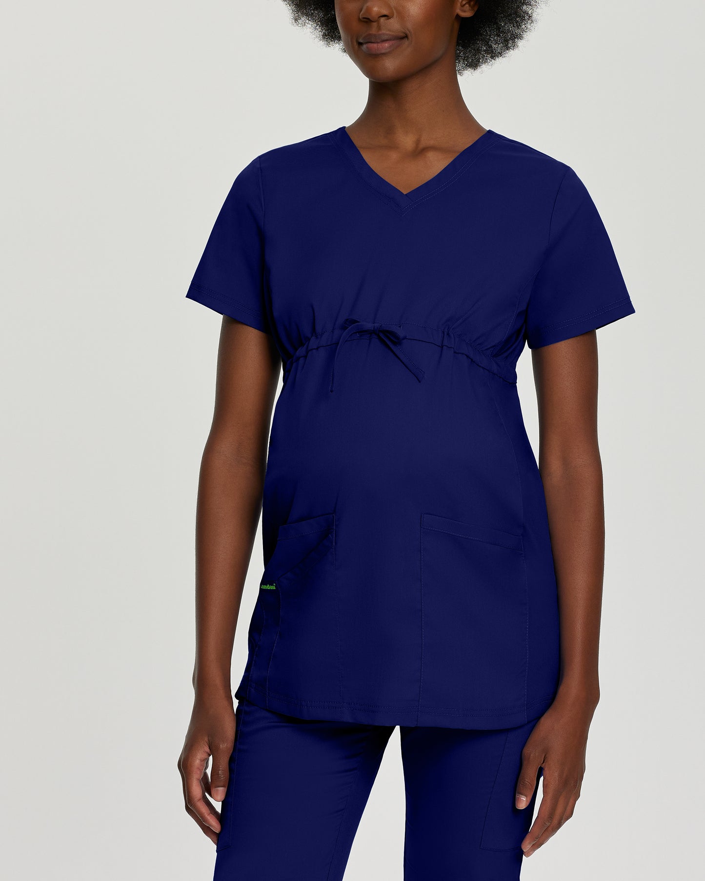 ProFlex 4399 Women's 3 Pocket V Neck Maternity Scrub Top True Navy Image