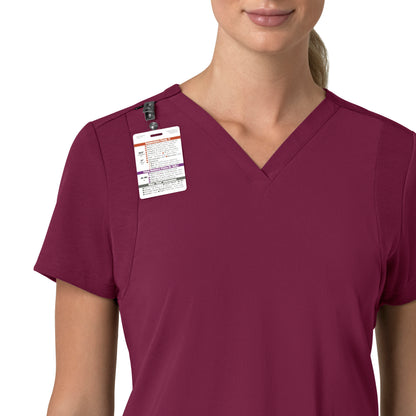 Force Cross-Flex C13210 Flex Panel V-Neck Scrub Top Wine Model Image Alternate | Carhartt