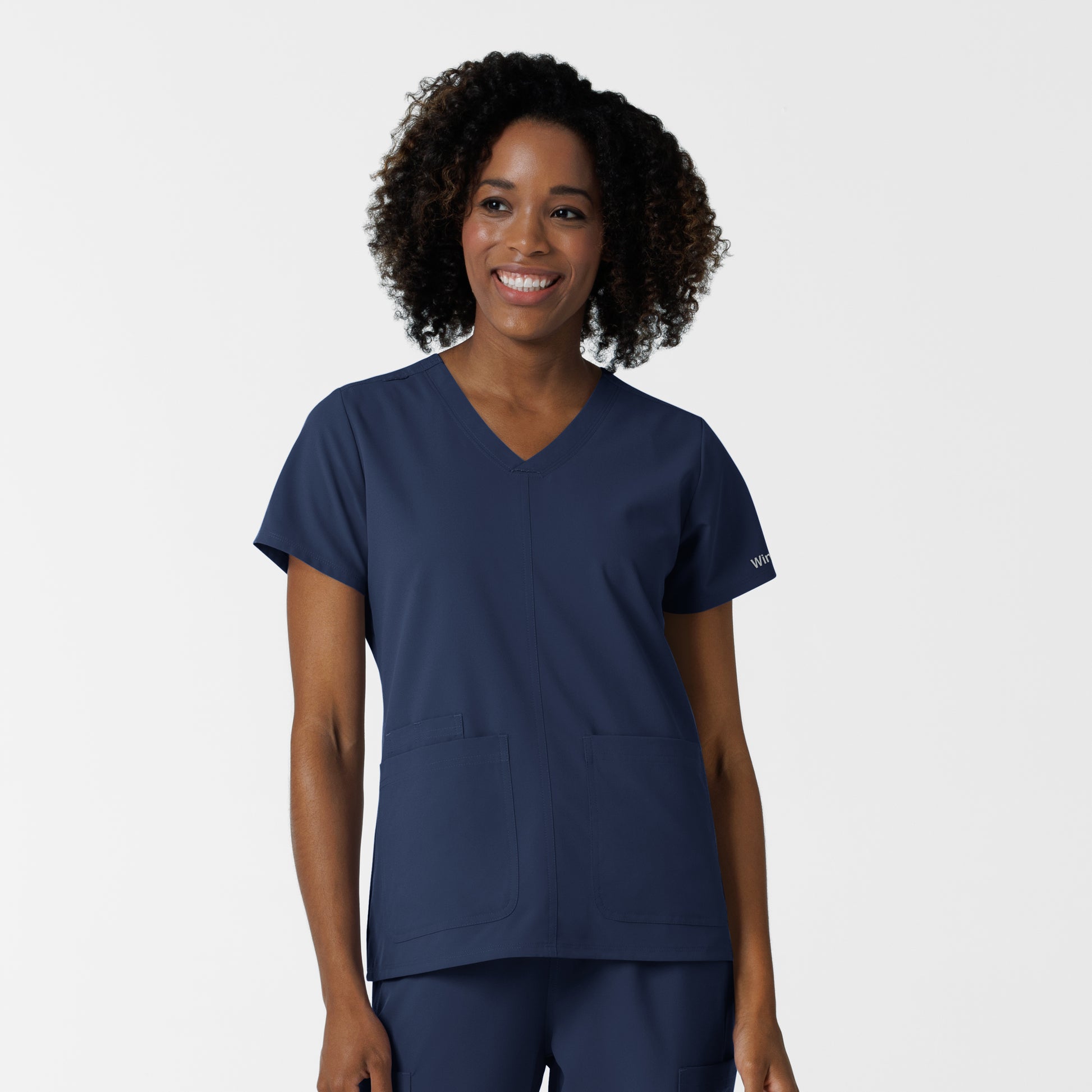 NURTUR 6180 Women's V-Neck Scrub Top Navy