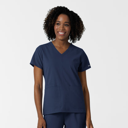 NURTUR 6180 Women's V-Neck Scrub Top Navy