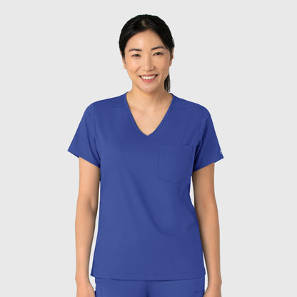 Boundless 6151 Women's Tuck-In Scrub Top Galaxy Blue