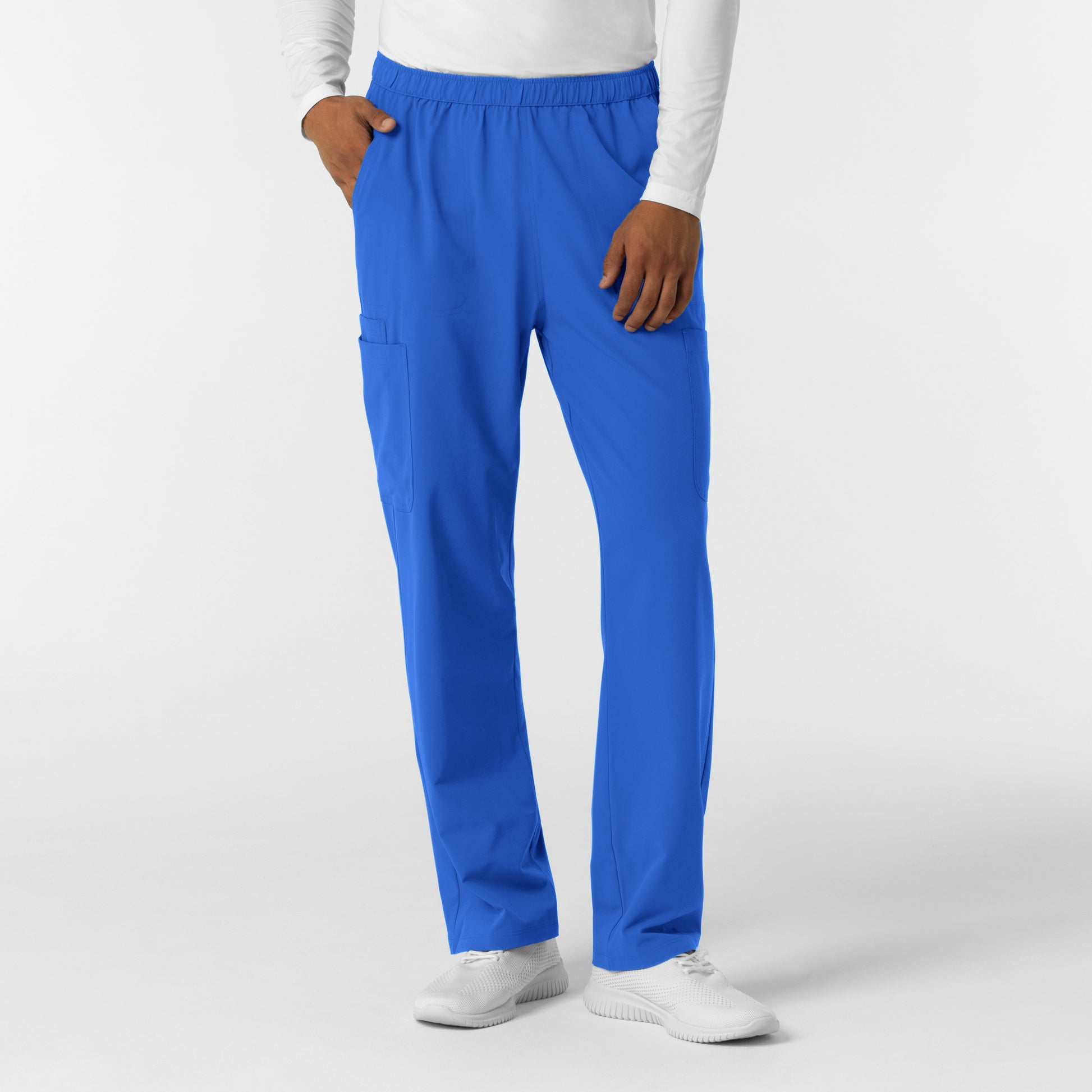 NURTUR 5380 Men's Straight Leg Cargo Scrub Pants Royal