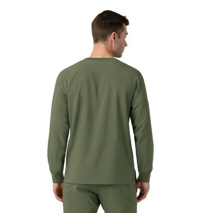 Force Cross-Flex C16610 Men's Crew Neck Long Sleeve Scrub Top Olive