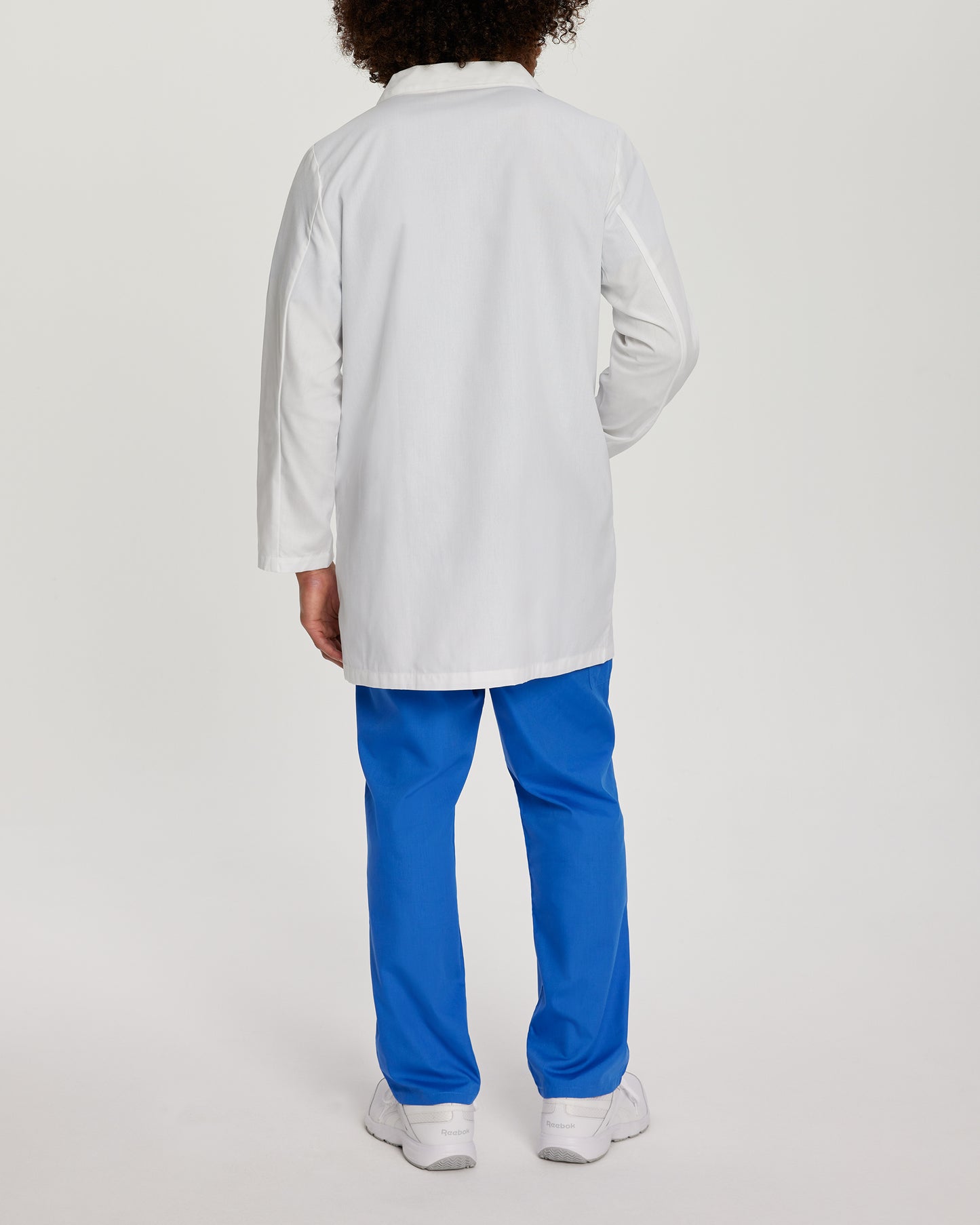 Scrub Zone 86002 Unisex 3 Pocket Mid Length White Coat White Image