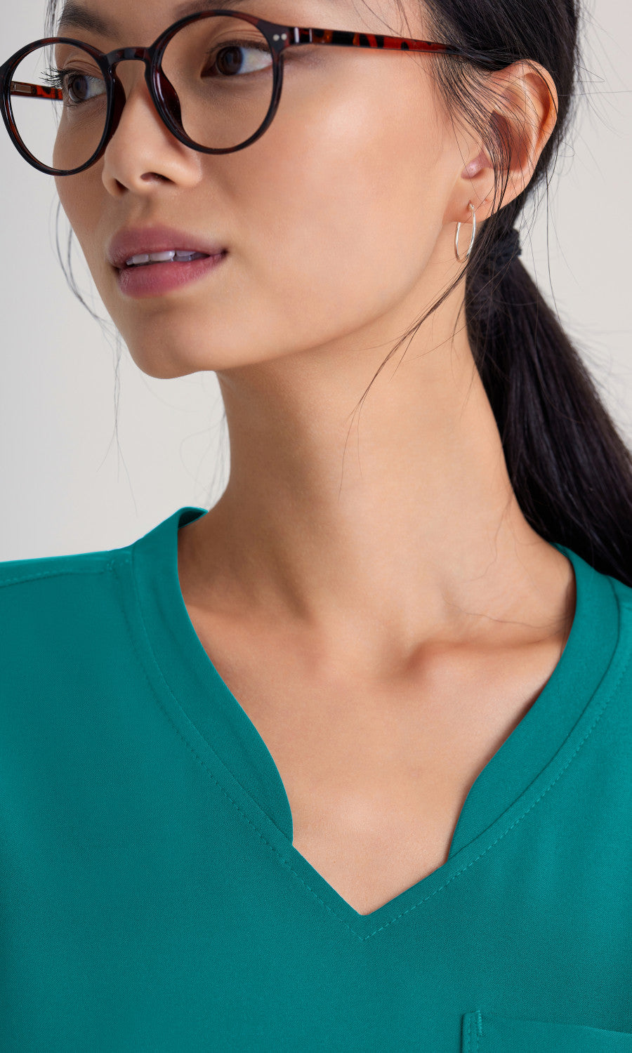 Grey's Anatomy Evolve GSST181 Sway Tuck-In Scrub Top Teal