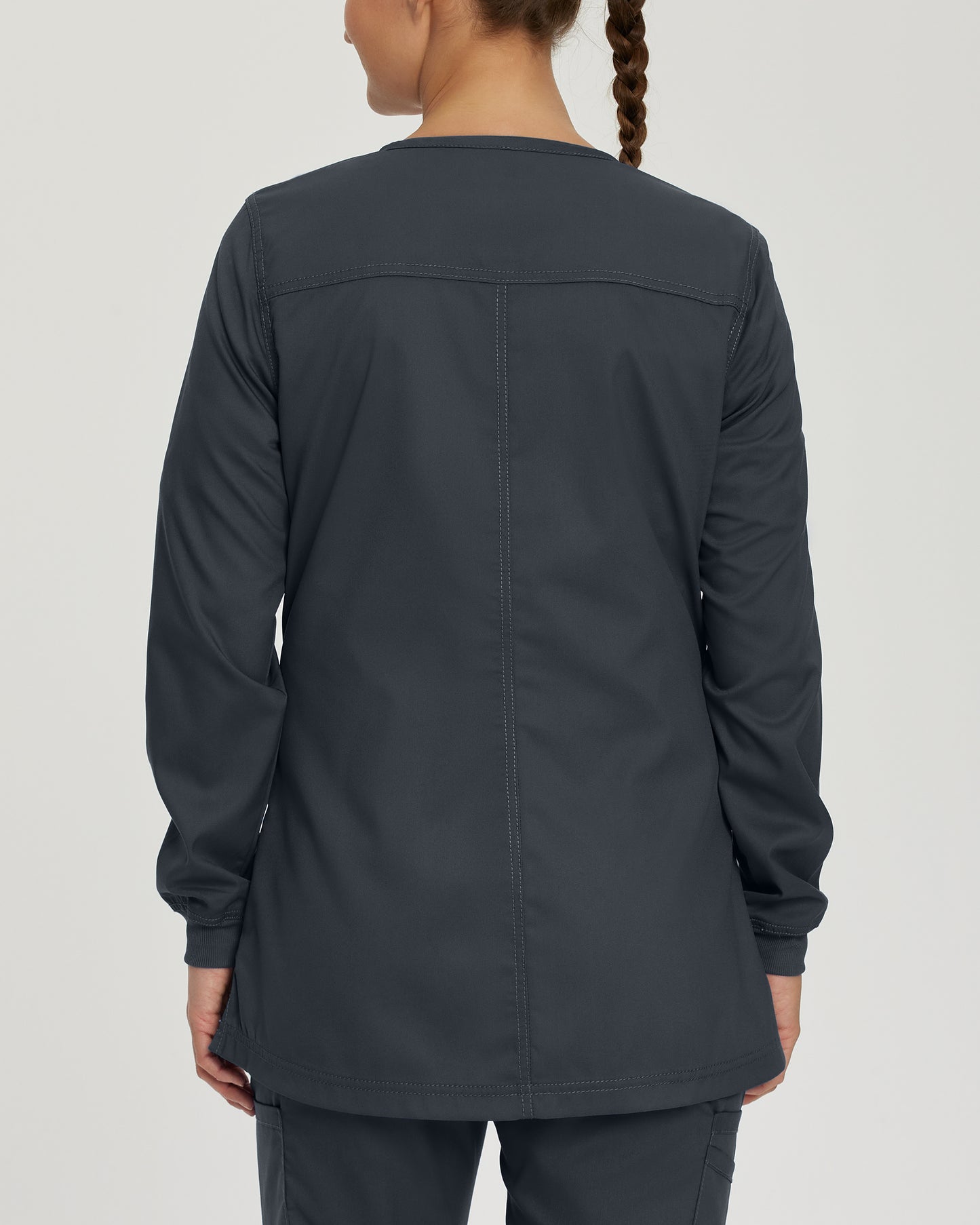 ProFlex 3038 Women's 3 Pocket Warm Up Scrub Jacket Graphite Image