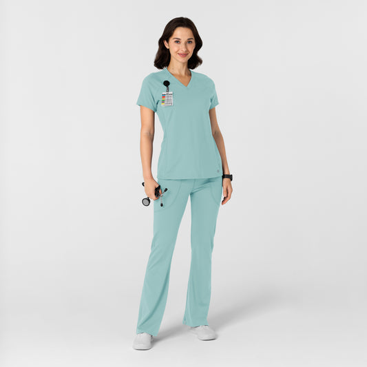 RENEW Knit 5459 Women's Flare Yoga Scrub Pants Coastal Blue