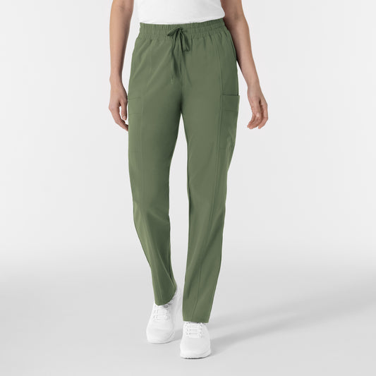 RENEW 5254 Women’s High Waist Tapered Scrub Pants Olive