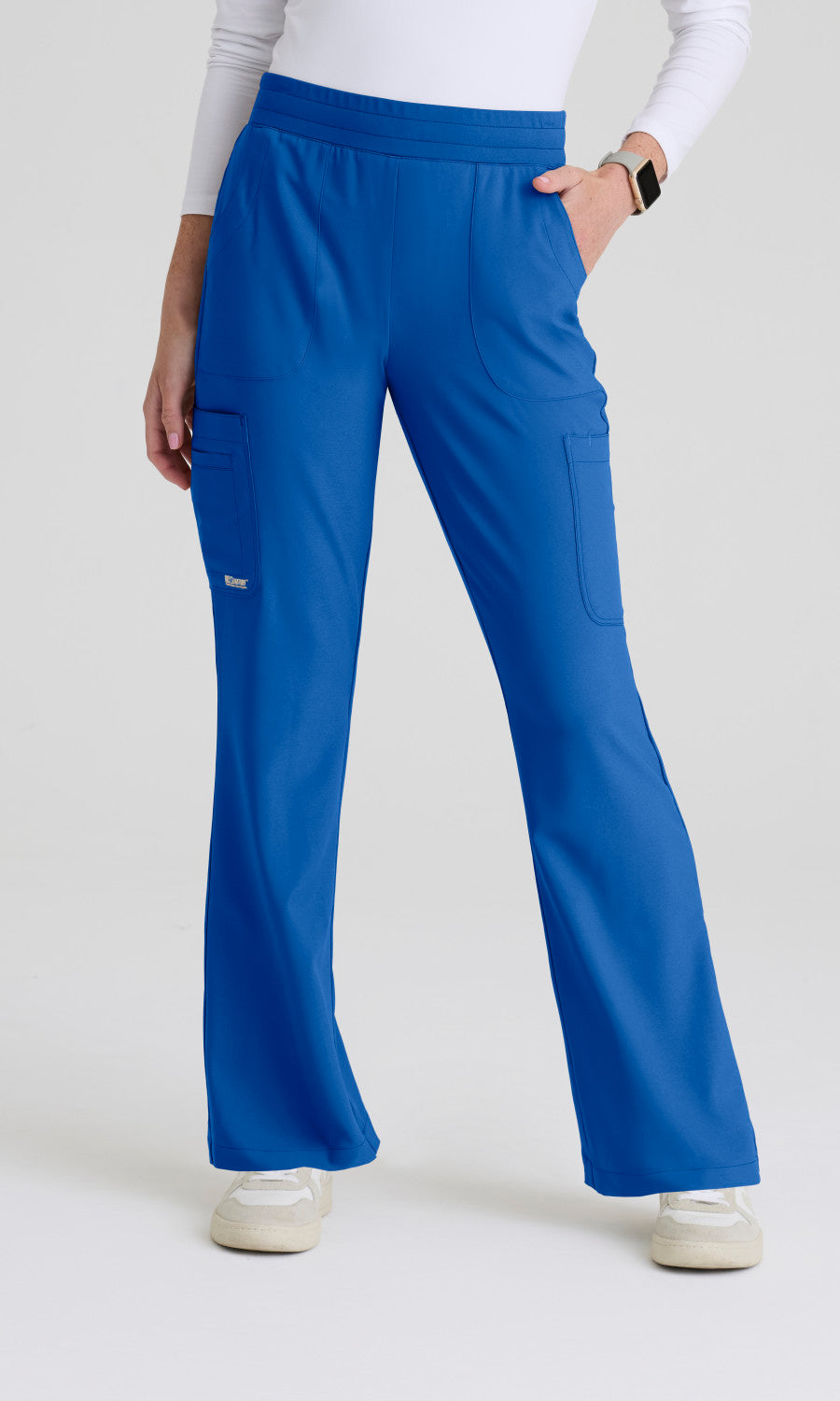 Grey's Anatomy Evolve GSSP729 Women's Sky Pant in New Royal by Barco Model Image Front