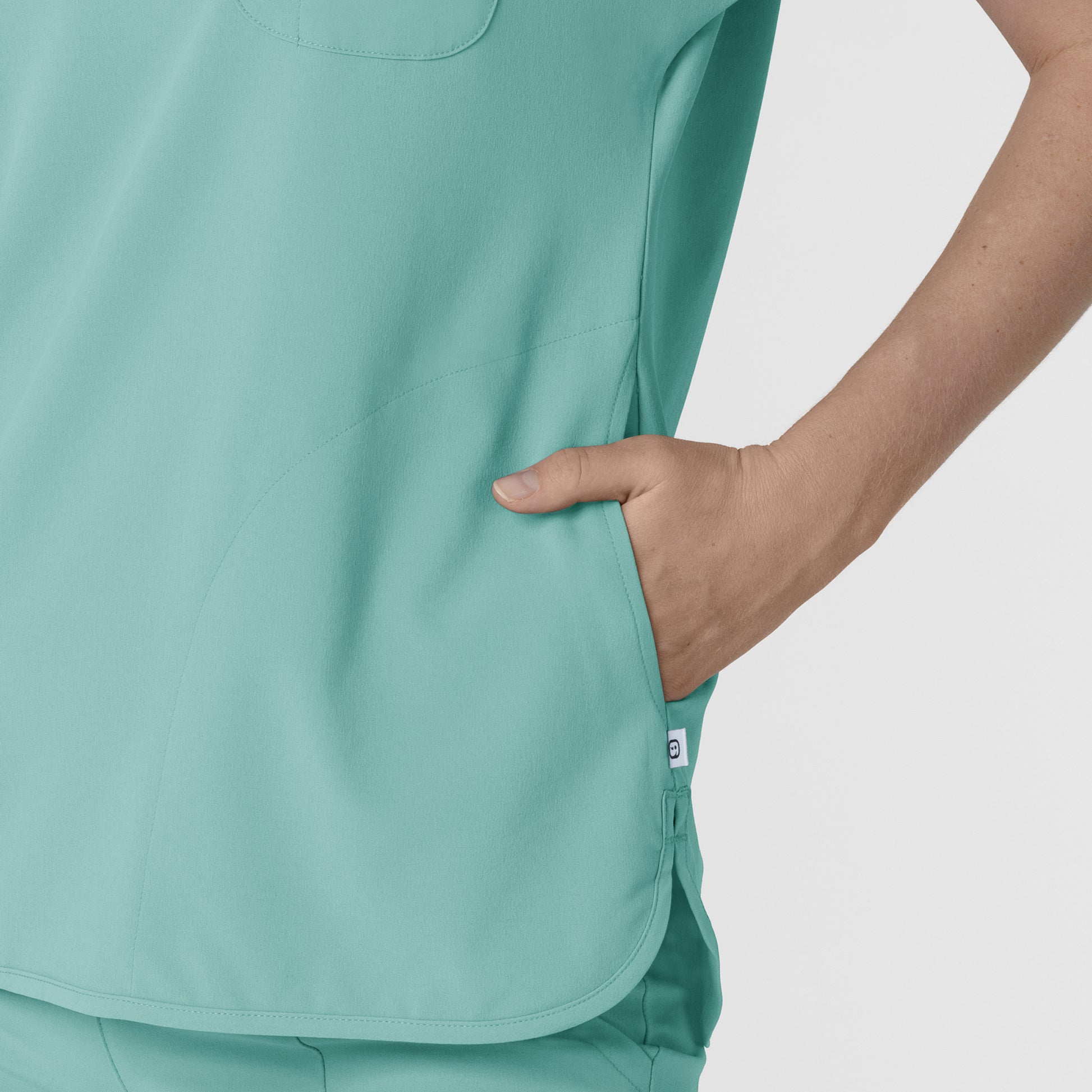 RENEW 6634 Dolman Scrub Top Turquoise Model Image Alternate | Wink