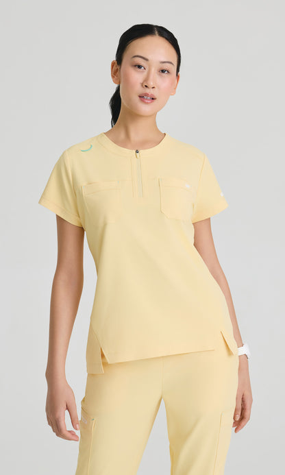 Skechers™ Ripstop SKT284 Women's Trek Tuck-In Top in Soft Citrine by Barco Model Image Front