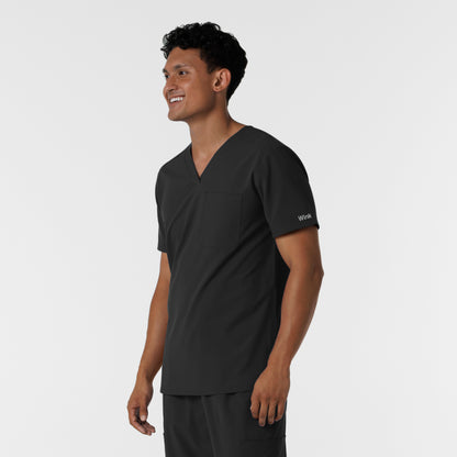 NURTUR 6380 Men's V-Neck Scrub Top Black