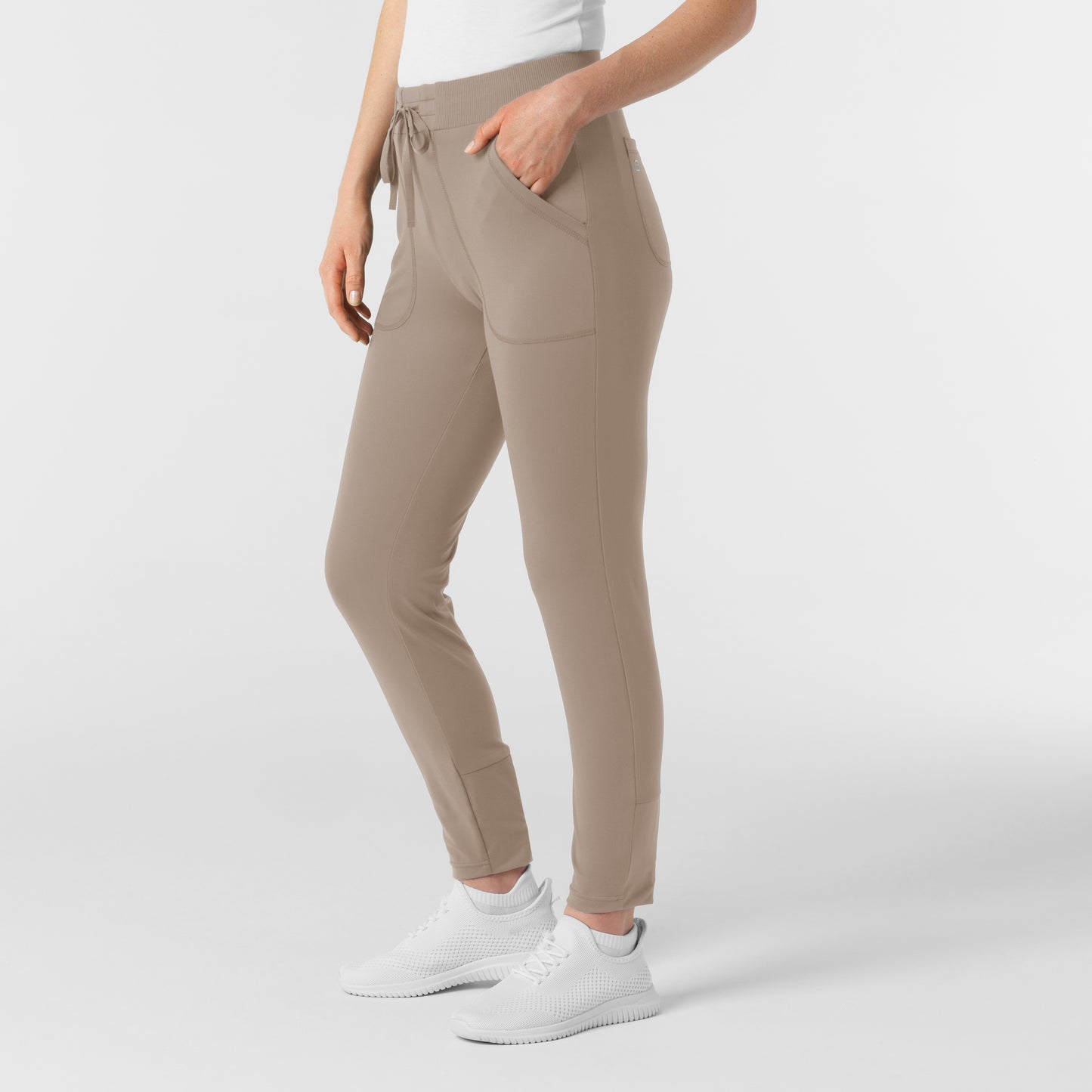 RENEW 5259 Knit Track Scrub Pants Haze Model Image Right Side | Wink