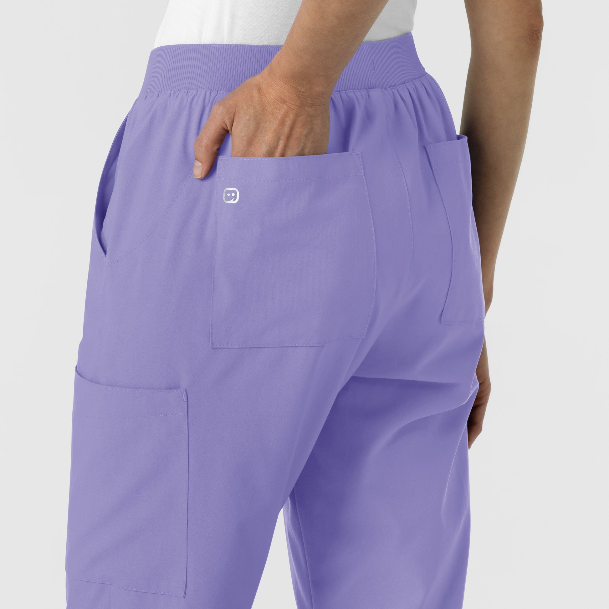 W123 5145 Cargo Utility Scrub Pants Iris Purple Model Image Alternate | Wink