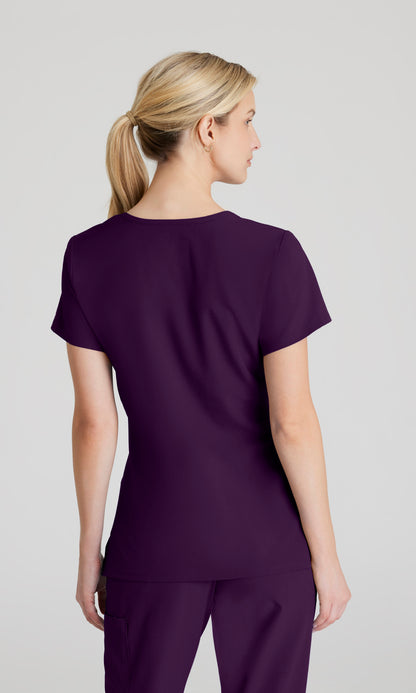 Skechers SK102 Reliance Scrub Top Eggplant