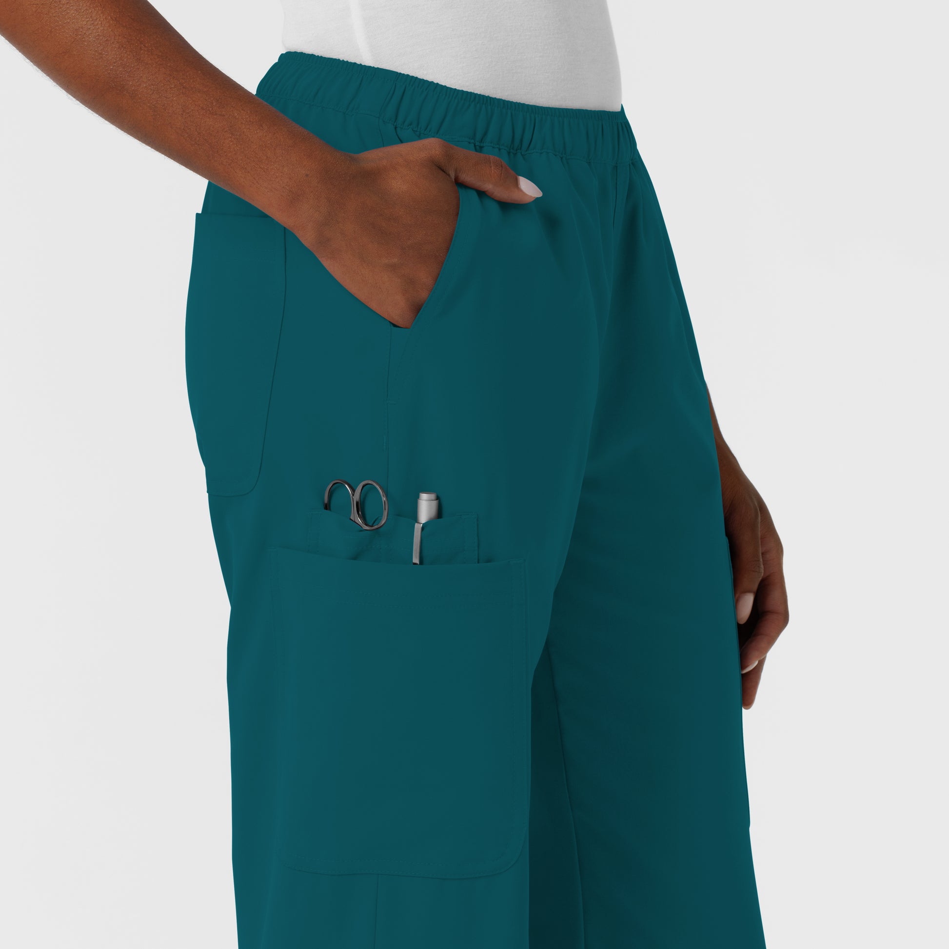 NURTUR 5180 Women's Straight Leg Cargo Scrub Pants Caribbean