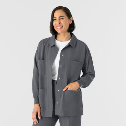 NURTUR 8180 Women’s Scrub Shirt Jacket Pewter