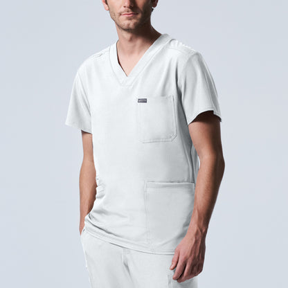 Forward LT110 Men's 4 Pocket V Neck Scrub Top White Image