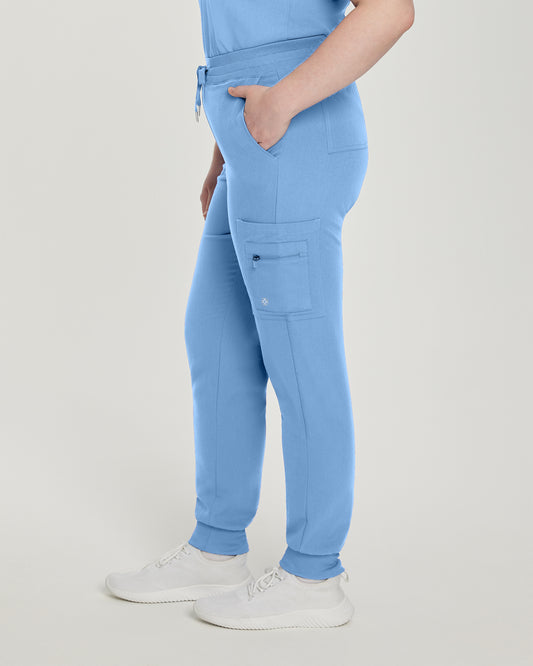 V-Tess 380 Women's Jogger Scrub Pants Ceil Blue Image