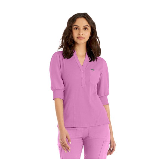 Forward LT114 Women's 3 Pocket Y Neck Scrub Top Bella Rosa Image