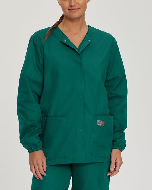 Scrub Zone 75221 Women's 3 Pocket Warm Up Scrub Jacket Hunter Image