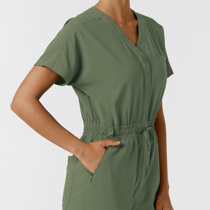 RENEW 3234 Cargo Jogger Scrub Jumpsuit Olive Model Image Alternate | Wink