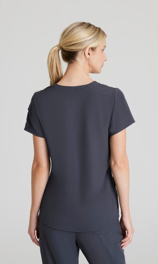 Skechers Vitality SKT225 Aura Scrub Top Pewter