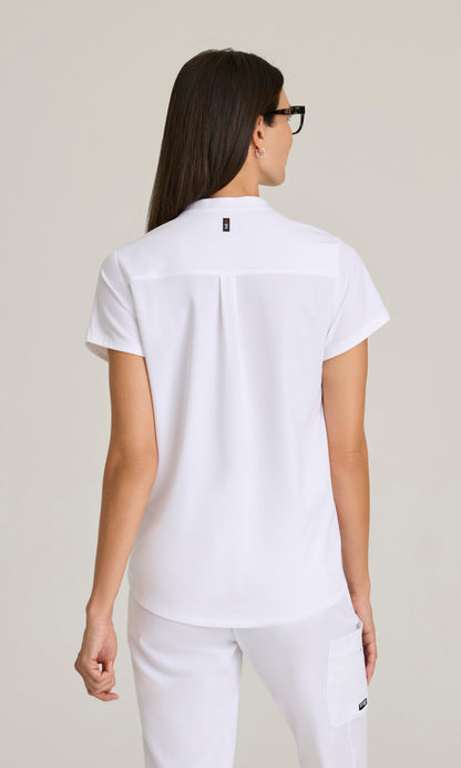 Grey's Anatomy Stretch GRST230 Avery Scrub Top White